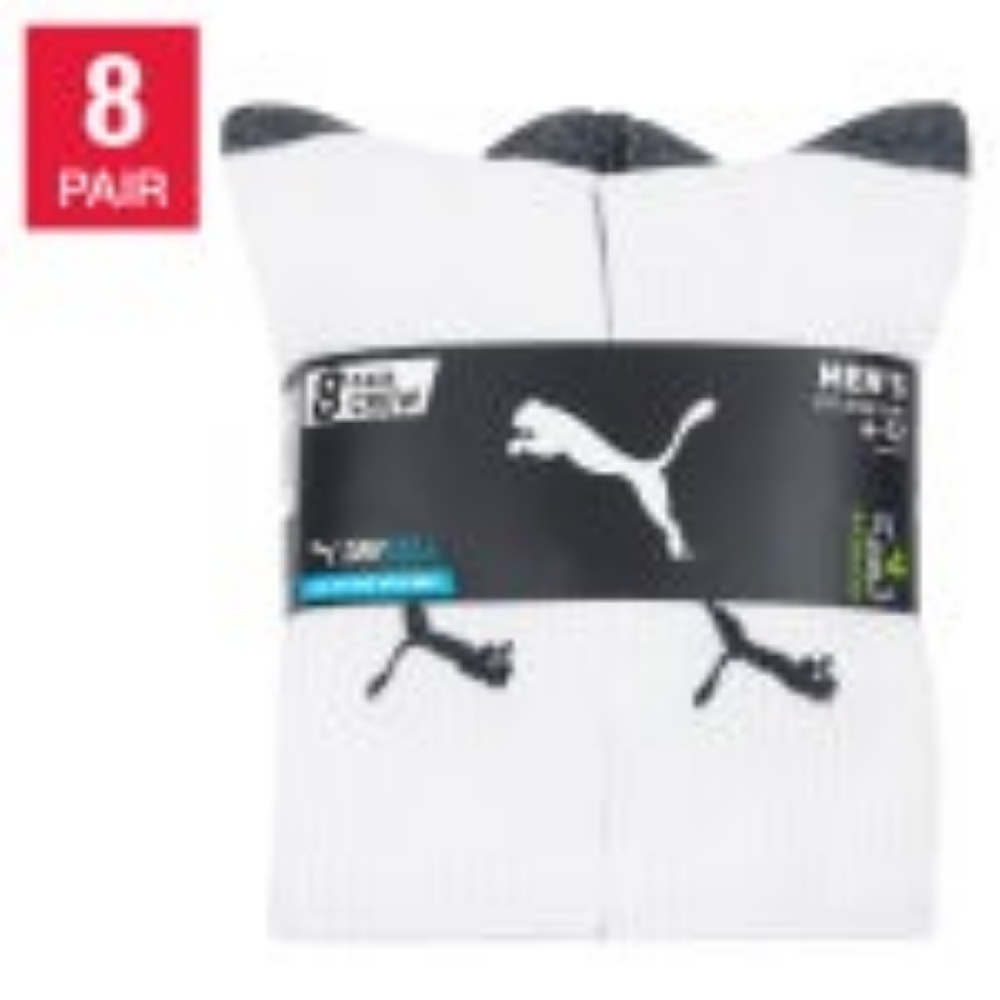 PUMA Men's Crew Sock, 8-pair